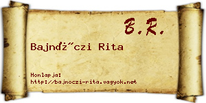 Bajnóczi Rita névjegykártya